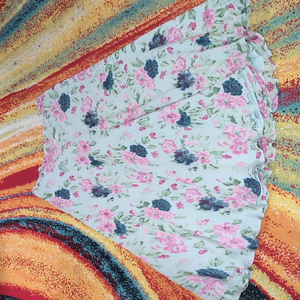 Vintage Sarah Arizona Floral Maxi Skirt Cottagecore Prairie Boho Rayon L